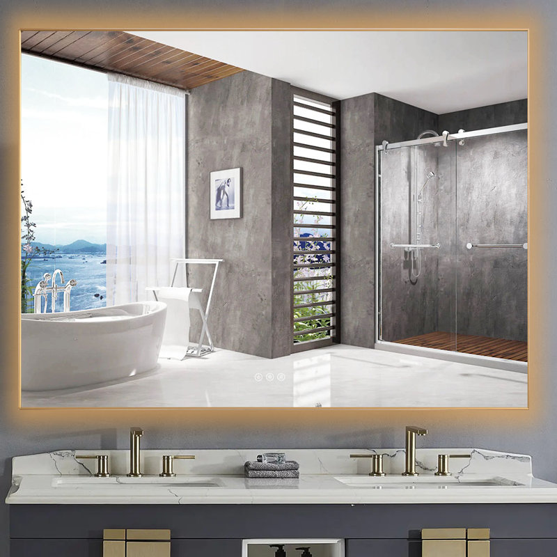 Brayden Studio® Elin 48"x 36" Modern & Contemporary Lighted Bathroom